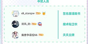 活动03 3周年活动中奖名单