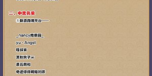 一周年活动结果 